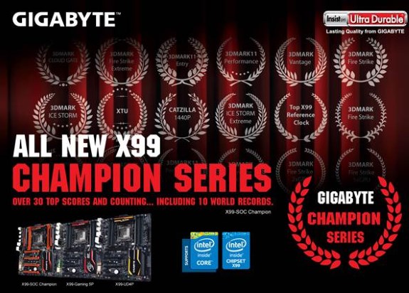 Gigabyte X99 Champion Series Motherboards
