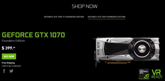 NVIDIA GeForce GTX 1070 gets another 